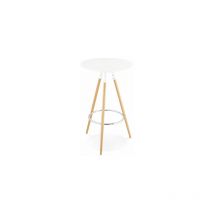 M&s - Table de bar ronde 65 cm en bois naturel et blanc