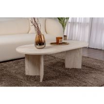 Asir Group Llc - Table basse ovale en aggloméré Sable