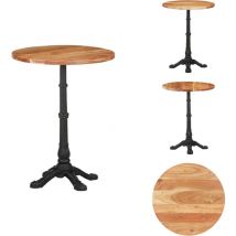 Vidaxl - Table de bistro Ø60x76 cm Bois d'acacia massif - Table De Bistro - Tables De Bistro - Table - Tables
