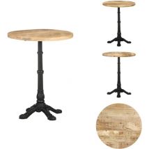 Table de bistro Ø60x76 cm Bois de manguier brut - Table De Bistro - Tables De Bistro - Table - Tables