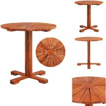 Table de bistro 70x70 cm Bois d'acacia massif - Table De Jardin - Table Bistrot - Acacia Massif - Mobilier De Jardin - Décoration Extérieure