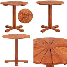 Table de bistro 70x70 cm Bois d'acacia massif - Table De Jardin - Table Bistrot - Acacia Massif - Mobilier De Jardin - Décoration Extérieure - Home &