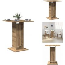Table de bistro chêne artisanal 60x60x75 cm bois d'ingénierie - Table De Bistrot - Tables De Bistrot - Table - Table Basse