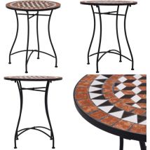 Vidaxl - Table de bistro mosaïque Marron 60 cm Céramique - Table De Jardin - Table D'appoint - Mobilier De Jardin - Table Mosaïque - Table Extérieure