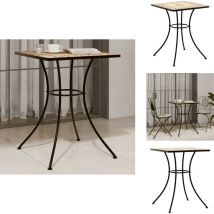 Table de bistro mosaïque terre cuite 60x60x74 cm céramique - Table De Bistrot - Table Extérieure - Table Mosaïque - Table En Céramique - Mobilier De