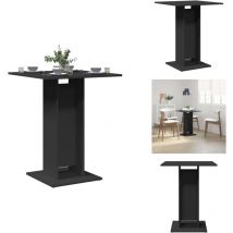 Table de bistro Noir 60x60x75 cm Bois d'ingénierie - Table De Bistro - Table Basse - Table Noire - Table Ronde - Mobilier Extérieur