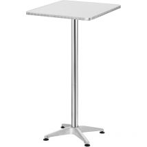 Helloshop26 - Table de bistrot carrée à hauteur réglable 75 cm / 115 cm