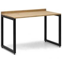 Table de bureau avec compartiment caché Eco-line en style industriel vintage. Pieds noir. 118X60x75cm. Bois massif de pin finition vieillie. BOX
