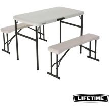 Lifetime - Ensemble Camping avec Table Pique-nique et Bancs pliants