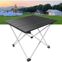 Hsha - Table de Camping Pliante Bureau de Dîner En Plein Air Petite Table de Pique-nique En Aluminium Table de Plage Portable - 40x35x32cm