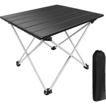 Table de Camping Portable, Table de Pique-nique à Roulettes, Table d'extérieur Légère Pliante en Aluminium avec Sac de Transport pour chacun, Pêche,