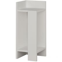 Wellhome - Table de chevet, 100% aggloméré mélaminé, couleur blanc