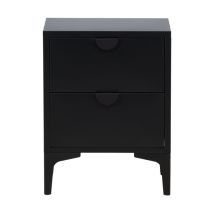 Venture Home - Table De Chevet 2 Tiroirs En Métal - Noir - Piring