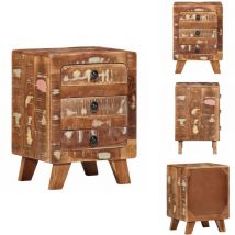 Vidaxl - Table de chevet 37x32x50 cm bois massif de récupération - Table De Chevet - Tables De Chevet - Armoire De Chevet - Table De Nuit
