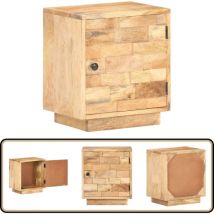 Table de chevet 40x30x45 cm Bois de manguier solide - Table De Chevet - Meubles Rustiques - Table De Nuit - Bois Massif - Manguier