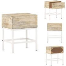 Table de chevet 40x30x50 cm Bois de manguier massif - Table De Chevet - Meuble De Chambre - Table Nuit - Bois Massif - Manguier