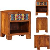 Table de chevet 40x35x45 cm bois d'acacia massif - Table De Chevet - Tables De Chevet - Armoire De Chevet - Table De Nuit