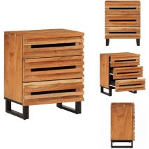 Table de chevet 50x34x62 cm bois d'acacia solide - Table De Chevet - Tables De Chevet - Armoire De Chevet - Table De Nuit