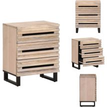 Vidaxl - Table de chevet 50x34x62 cm bois de manguier solide - Table De Chevet - Tables De Chevet - Armoire De Chevet - Table De Nuit