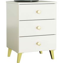 Table de chevet AKORD MOBI Cachemire 40 cm 3 tiroirs façade Cachemire 40x37x58 cm