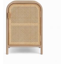 Table de chevet en rotin, 1 porte - alata