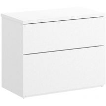 Table de chevet blanche Alice Blanc 52 x 42 x 34 cm - Blanc