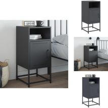 Table de chevet anthracite 36x39x78 cm acier - Armoire De Chevet - Armoires De Chevet - Armoire - Table De Chevet