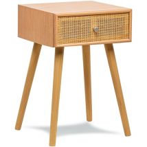 Table de Chevet Nuit Appoint Scandinave en Bois Tiroir - Nordlys