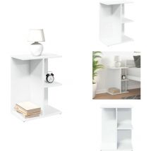Vidaxl - Table de chevet blanc 46,5x29x61 cm bois d'ingénierie - Table De Chevet - Tables De Chevet - Table De Nuit - Armoire De Lit