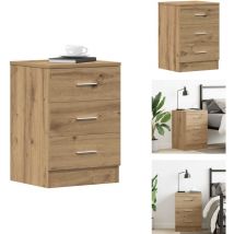 Vidaxl - Table de chevet chêne artisanal 38x35x55 cm bois d'ingénierie - Table De Chevet - Tables De Chevet - Meuble De Chevet - Armoire De Chevet