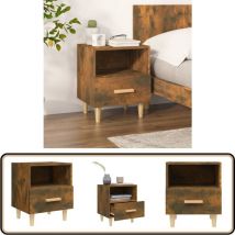 Vidaxl - Table de chevet Chêne fumé 40x35x47 cm - Table De Chevet - Meuble De Chambre - Armoire De Chevet - Commode - Design Scandinave