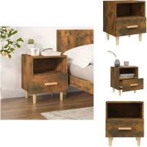 Vidaxl - Table de chevet Chêne fumé 40x35x47 cm - Table De Chevet - Meuble De Chambre - Armoire De Chevet - Commode - Design Scandinave