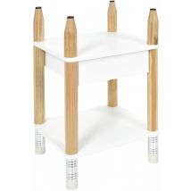 Toilinux - Table de chevet Crayon avec tiroir pour chambre d'enfant