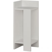 Cotecosy - Table de Nuit Gauche Blanche, 25x60 cm, Pour Chambre Minimaliste ou Chambre d'Hôtel