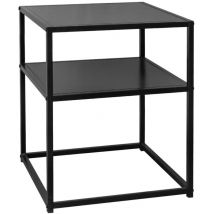 Table de chevet en métal noir. 1 étagère. industrielle l 43 x l 40 x h 52cm