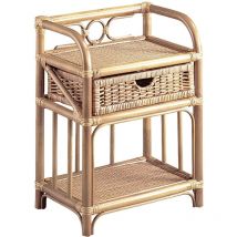 Aubry Gaspard - Table de chevet en rotin Madiun