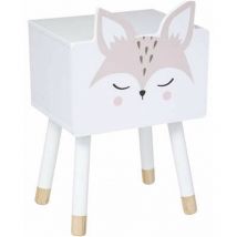 Table de Chevet Enfant Renard 53cm Blanc