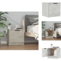 Vidaxl - Table de chevet Gris béton 40x39x40 cm - Table De Chevet - Meuble De Chambre - Table Nuit - Commode - Rangement