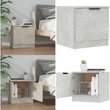 Vidaxl - Table de chevet Gris béton 40x39x40 cm - Table De Chevet - Meuble De Chambre - Table Nuit - Commode - Rangement - Home & Living