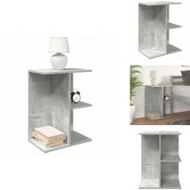 Table de chevet gris béton 46,5x29x61 cm bois d'ingénierie - Table De Chevet - Tables De Chevet - Table De Nuit - Armoire De Lit