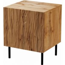 Bim Furniture - Table de chevet jungle lot de deux façade fraisée panneau mdf chêne wotan