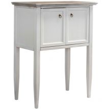 Epikasa - Table de Chevet Luisa, mdf, Bois, Blanc, 60,5x35x78,5 cm