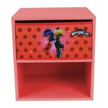 Cijep - Fun House Miraculous Ladybug Chevet Avec Tiroir H.36 X L.33 X P. 30 Cm