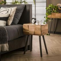 Pier Import - Table de chevet moderne 1 tiroir en relief melbourne