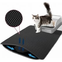Tapis Litiere Chat,Tapis de Litière pour Chat Avec Couche Antidérapante,Tapis pour chat Imperméable, Antidérapant, Tapis Chat, Tapis de Toilette Chat