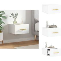 Vidaxl - Table de chevet murale blanc 35x35x20 cm - Meuble Mural - Table De Chevet - Commode Murale - Rangement Mural - Meuble Déco