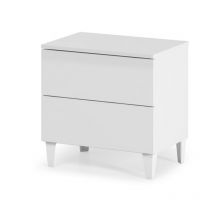 Table de chevet octavia - Blanc - Blanc