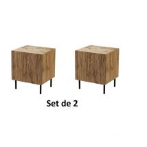 Table de chevet Set de 2 Wotan artisan 44x54x41 cm de haute qualité YOUNGE