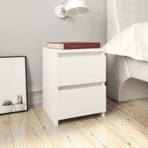 Table de chevet Table d'appoint Table de nuit Blanc 30 x 30 x 40 cm Bois d'ingénierie 17751