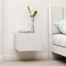 Table de chevet, Table d'appoint, Table de nuit Blanc 40x30x30 cm Bois d'ingénierie FR548927 Maison Chic